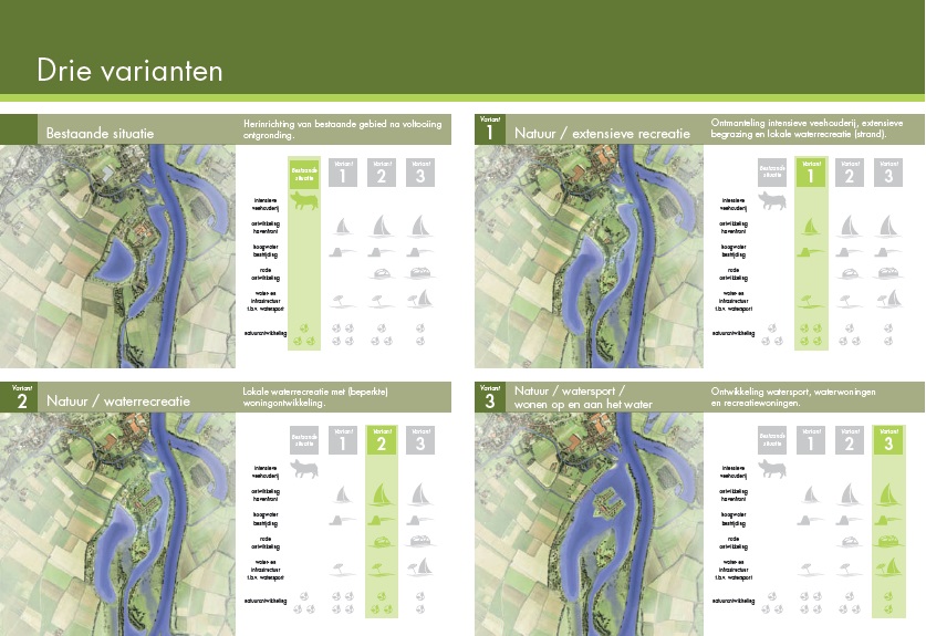 Varianten gebiedsontwikkeling Wijnaerden